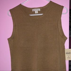 Silk cotton shell tank top